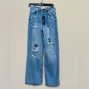 NWT Fashion Nova Light Wash Wide-Leg Jeans